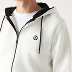 Chase Zip-Up Sweater // White (X-Small)