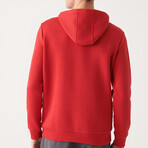 Steve Hooded Sweatshirt // Red (X-Small)