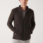 Gabriel Zip-Up Fleece Sweater // Anthracite (X-Small)