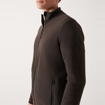 Gabriel Zip-Up Fleece Sweater // Anthracite (X-Small)