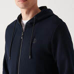 Chase Zip-Up Sweater // Navy (X-Small)