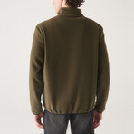 Alexis 1/4 Zip Fleece Sweater // Olive (X-Small)