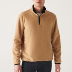 Alexis 1/4 Zip Fleece Sweatshirt // Beige (X-Small)