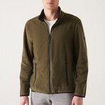Gabriel Zip-Up Fleece Sweater // Olive (X-Small)