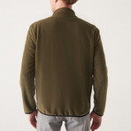 Gabriel Zip-Up Fleece Sweater // Olive (X-Small)