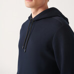 Steve Hooded Sweatshirt // Navy (X-Small)