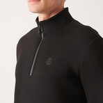 Nolan 1/4 Zip Sweatshirt // Black (X-Small)