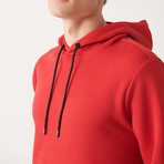 Steve Hooded Sweatshirt // Red (X-Small)