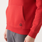 Steve Hooded Sweatshirt // Red (X-Small)