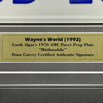 Dana Carvey Signed Wayne's World Movie Car License Plate Framed Collage