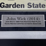 John Wick // Keanu Reeves Signed Movie Car License Plate Framed Memorabilia Collage