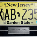 John Wick // Keanu Reeves Signed Movie Car License Plate Framed Memorabilia Collage