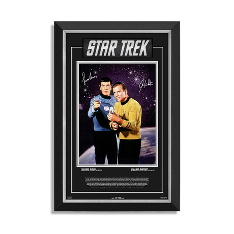 Star Trek // Limited Edition Framed Kirk & Spock Photo // Facsimile Signatures