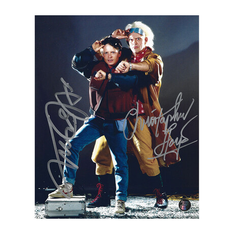 Michael J. Fox + Christopher Lloyd // Back to the Future // Autographed 8x10 Photo