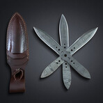 Lot Of 3 // Damascus Throwing knives // 2018