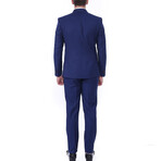 2-Piece Slim Fit Double Breasted 2x6 Button Suit // Blue (Euro: 56)