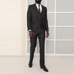 3-Piece Slim Fit Suit // Black (Euro: 48)