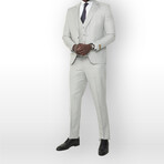 3-Piece Slim Fit Suit // Light Gray (Euro: 48)