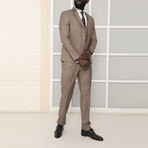 3-Piece Slim Fit Suit // Light Brown (Euro: 50)