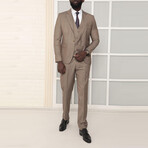 3-Piece Slim Fit Suit // Light Brown (Euro: 56)