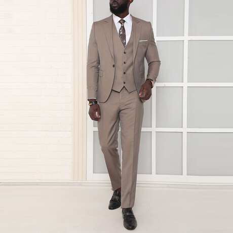 Jamison 3-Piece Slim Fit Suit // Mink (Euro: 44)