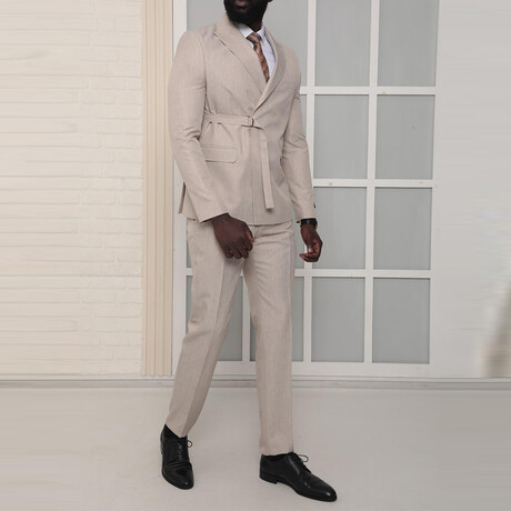Brent 2-Piece Slim Fit Suit // Beige (Euro: 44)
