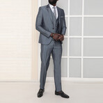3-Piece Slim Fit Suit // Slate Gray (Euro: 46)
