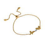 Mimi Milano Farfalla 18K White Gold + 18k Yellow Gold Diamond Charm Bracelet // 10" // Store Display