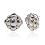 Sterling Silver + 18k Yellow Gold Stud Earrings // Store Display