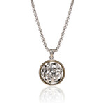 Charles Krypell Sterling Silver + 18k Yellow Gold Necklace // 16" // Store Display