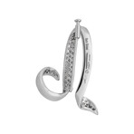 Piero Milano 18K White Gold Diamond Brooch // 6g // Store Display