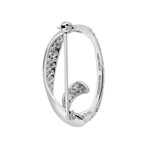 Piero Milano 18K White Gold Diamond Brooch // 6.3g // Store Display