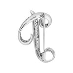 Piero Milano 18K White Gold Diamond Brooch // Store Display