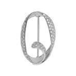 Piero Milano 18K White Gold Diamond Brooch // 6.3g // Store Display