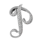 Piero Milano 18K White Gold Diamond Brooch // Store Display
