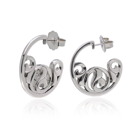 Charles Krypell Sterling Silver Hoop Earrings // Store Display