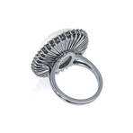 Piero Milano 18K White Gold Diamond + Kogolong Ring // Ring Size: 7 // Store Display