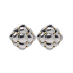 Sterling Silver + 18k Yellow Gold Stud Earrings // Store Display