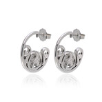 Charles Krypell Sterling Silver Hoop Earrings // Store Display