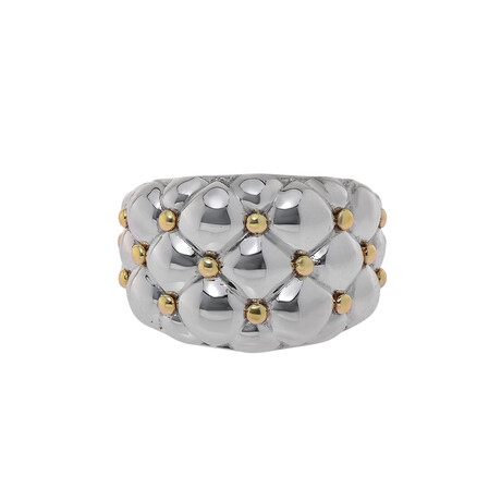 Charles Krypell // Sterling Silver + 18k Yellow Gold Ring // Ring Size: 6.5 // New