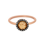 Mimi Milano Happy 18K Rose Gold Brown Diamond + Citrine Ring // Ring Size: 7.25 // Store Display