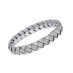 Piero Milano 18K White Gold Diamond Bracelet // 6.75" // Store Display