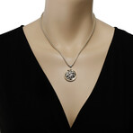 Charles Krypell Sterling Silver + 18k Yellow Gold Necklace // 16" // Store Display