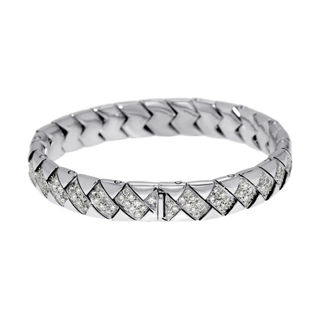 Piero Milano 18K White Gold Diamond Bracelet // 6.75" // Store Display