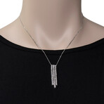 Piero Milano 18K White Gold Diamond Necklace // 16" // Store Display