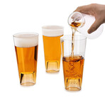 Set of 4 Shot in the Pint Glass // 21oz