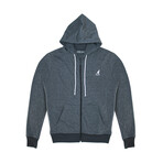 Nylon Full Zip Track Jacket // Charcoal Mix (S)