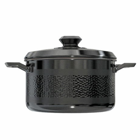 Dalstrong // 5qt. Copper Core Stock Pot // 5 Ply // Black Hammered Finish with Lid