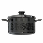 Dalstrong // 5qt. Copper Core Stock Pot // 5 Ply // Black Hammered Finish with Lid
