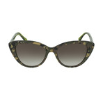 Unisex Delilah Sunglasses // Camo, Shiny Green